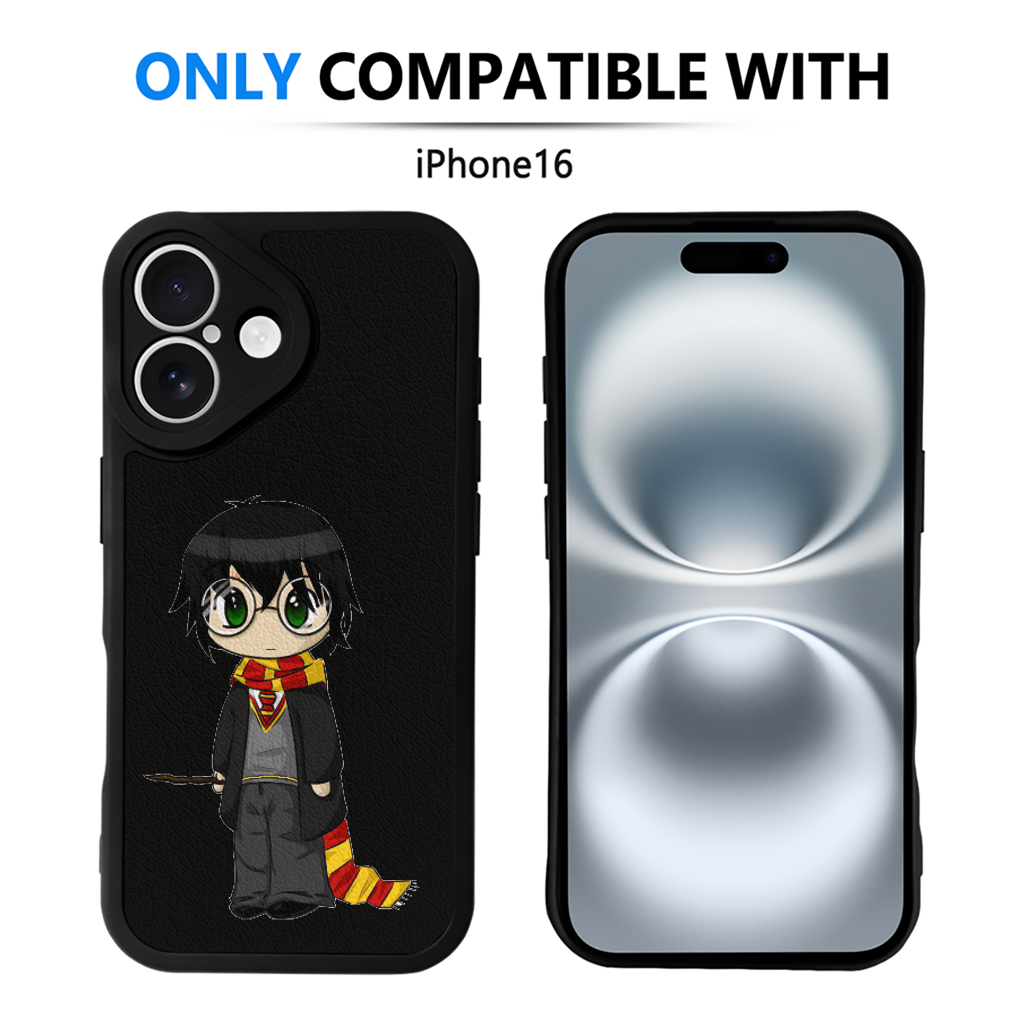 （画像用） Harry Potter ハリー・ポッターシリーズ 【iPhone 16シリーズ対応】シリコンスマホケース（レザー調） 材質：シリコン